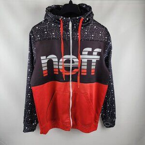 Neff Custom Goods Hoodie Mens M Multicolor Full Zip Sweatshirt Thumb Holes Ski